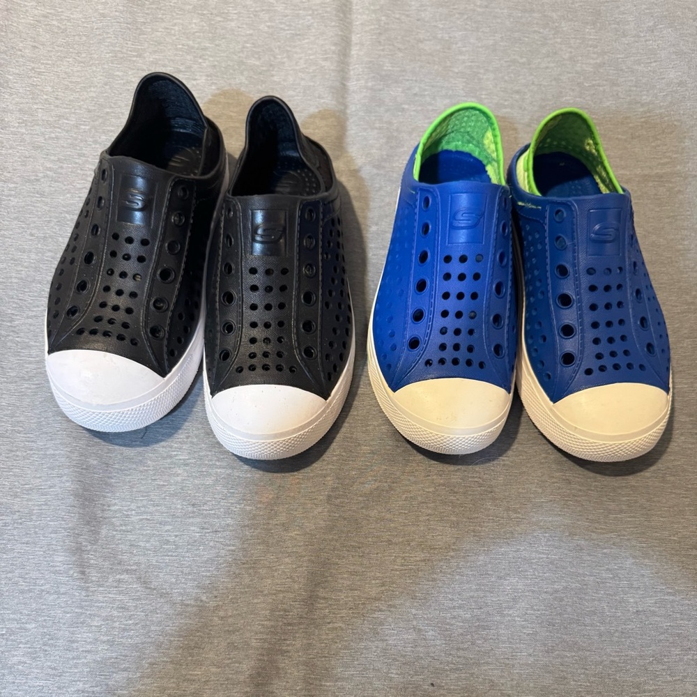 Sketchers Slip-On Water Shoes - Black and Blue